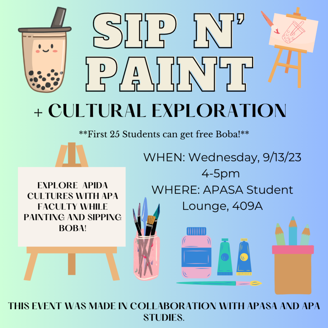 Sip N' Paint + Cultural Exploration